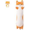 SNOWOLF ShibaInu lungo cuscino peluche giocattolo animale ripieno carino peluche morbido abbraccio cuscino corpo regalo (ShibaInu, 90cm)
