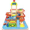 Balinco PARKING HOUSE PER BAMBINI, parcheggio a 3 piani, ascensore, biglietteria, autolavaggio, distributore di benzina, 4 auto, elicottero - giocattoli in legno a partire da 3 anni
