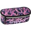 COMIX WBS - Astuccio Scuola Ovale per Bambini e Ragazzi, Ideale per Riporre la Cancelleria, con Divisorio Interno con Passanti Elastici e Pratica Chiusura a Zip, 22 x 5,5H x 9,9 cm