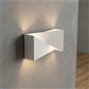 Applique da Parete 2xG9 a Clessidra in Gesso Pitturabile