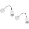ledscom.de 2 lampade da lettura/applique WAIKA, collo di cigno, interruttore, bianco opaco, 1 attacco GU10 max. 60 W
