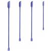 Wopanxye 4 mini spatole in silicone, piccoli cucchiai per miscelare trucchi di bellezza e lattine strette, resistenti al calore, manico lungo, per cucinare lozioni cosmetiche crema agitatore per