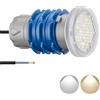 LyLmLe Mini Proiettore LED Piscina con Filettatura 1 1/2, 6W Lampade Piscina Bianco Selezionabile 3000K & 6000K, Ø49mm, 12V AC IP68 Impermeabile Subacquee Luci per Piscinas Cemento SPA Gradini