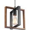 HvKvHvY Illuminazione del soggiorno,moderna in legno e metallo da cucina Lampadario nero, E27 Illuminazione del soffitto del tavolo da biliardo, altezza regolabile Lampada a sospensione della fattoria