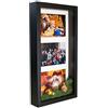 BD ART 3D Box Cornice per Foto 18x35 cm Profonda 3 cm Cornice Foto con Foglio Plexiglass Trasparente - Bianco Passe-partout za 3 Foto 10 x 15 cm Nero Decorazioni Fai da Te