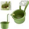 Ourdort Cestello di Scarico per Lavello da Appendere, cestello Filtro per Lavello, Colino in Plastica Rubinetto con Pulsante a Scatto, Filtro per Lavello Cucina per Lavare e Filtrare gli Alimenti in Cucina