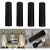 Klighten 4 Pcs Faretto a Soffitto Rotonda Nero, Attacco GU10, Plafoniera in Alluminio Montaggio superficiale spot da soffitto per cucina, soggiorno, corridoio, 56 x 200mm, lampadina non inclusa