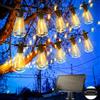 Zuske Catena Luminosa Esterno Solare, 9.5M Luci da Esterno Giardino Solari IP65 Impermeabile con 15+2 G40 LED Lampadine, Luce Esterna per Casa Terrazza Matrimonio Partito Festa Natale, Bianco Caldo