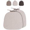 RUIXUAN Cuscino per sedia, 36 x 36 x 4 cm, semicircolare, antiscivolo, per sedia da giardino, cucina o sala da pranzo, con laccetti, per esterni e interni