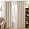Joydeco Tende Oscuranti per Interni 2 Pezzi L 140 x A 200, Tende Termiche Isolanti con Occhielli per Soggiorno e Camera da Letto Moderne Blackout Curtains, Beige Chiaro