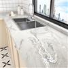 HotDecor Carta Adesiva Effetto Marmo per Mobili PVC Rotolo Pellicola Adesiva Argento Beige Opaco Rivestimento per Tavolo Lavabile Carta Da Parati Adesiva Muro Cucina Vinile Adesivo Marmo 40 x 200cm
