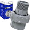 MONTERAL Tubo Manicotto Staccabile PVC U Ø 32 mm x 1" Si Compone di 3 Parti - Ha un Collegamento a Colla e Filettato Maschio - Garanzia di 10 Anni - MONTERAL