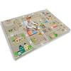 JCTQBHQF Tappeto da gioco per bambini, per bambini, per ragazzi e ragazze, tappeto da gioco, per costruzione, area educativa della città, per camera da letto e sala giochi (B, 100 x 160 cm)