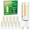 bravotecno Lampadine LED G9, Classe Energetica B, G9 LED Luce Calda 2700K, 2.2W 408LM, Equivalente a 35W, Angolo di Illuminazione 360°, Non Dimmerabile, Basso Calore & Lunga Durata, 12 Pezzi