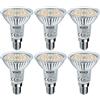 WSMCN Lampadine LED E14 R50 Bianco Caldo 3000K 6.5W Equivalenti a 100W 720lm Non Dimmerabile Faretti LED per Interni, Angolo 120°, Senza Sfarfallio per Protezione Occhi, Risparmio Energetico, Set da 6