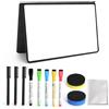 FIUTEKO Taccuino Whiteboard A5 Riutilizzabile, Lavagna Cancellabile Piccola Lavagna Bianca Portatile con Pennarelli, Gomma e Panno Planner da Scrivania per Casa, Ufficio, Scuola, Disegni e Appunti