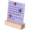 PATIKIL Calendario perpetuo in legno, da scrivania, in acrilico, con mensile, settimana, data, per scrivania, negozio, ufficio, casa, decorazione, viola