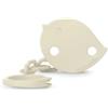 Suavinex, Chupetero, Cadena Chupete Bebé, Sujeta - Clip con Pinza, Placa con Forma de Pajarito. Para Bebés +0 Meses, Apto Recién Nacido, Birdies Beige