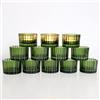 VOHO Green Tealight Candle Holder Set of 12, Glass Candle Holder for Wedding Table Centerpiece, Tea Lights Candle Holders Bulk for Home Decor(2''x 1.4'')