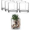 Whole Housewares - Vaso cilindrico in Vetro, Multiuso: Candela a Colonna, portacandele galleggianti o Vaso di Fiori 4X4 inch Clear