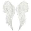 Jones Home & Gift Enchanting White Large Glitter Angel Wings - 54 cm x 21,5 cm (1 paio) - Design autentico, materiale durevole - perfetto per casa e ufficio