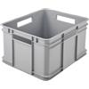 keeeper Scatola da Trasporto con Maniglie, Euro-Box XL, 28 l, 43 x 35 x 24 cm, Bruno Eco Line, grigio (Eco Stone Grey)