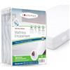 Guardmax Coprimaterasso con cerniera, 100% impermeabile, morbido, ipoallergenico e traspirante, dimensioni standard (54 x 75 x 11 cm)