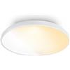 Briloner - Plafoniera LED con telecomando, luce dimmerabile, lampadario, tonalità dal bianco caldo al neutro, lampada soffitto, plafoniera camera da letto, 48 x 6,5 cm, bianco