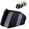 MXJ Gear Visiera Casco Moto per FF900 Valiant II,Visiera per Casco,Sostituzione della Visiera della Lente del Casco del Parabrezza del Motociclo (Nero)