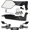 RASHION Specchietti Retrovisori Moto Manubrio - Specchietti Laterali Moto Universali e Regolabili per Z650 Z900 Z1000 Duke 390 790 1290 X-Max 250 300 MT-07 MT-09 MT-10 CB 650R 1000R