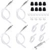 Goktvai 4 Set Kit Tubo Sgonfia Freni Universale, Strumento Sgonfiatura con Tubo a Valvola Sgonfia Freni Monodirezionale e Morsetti Metallici Accessori per Auto Moto Bicicletta Manutenzione e Servizio