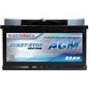 Electronicx Batteria Auto AGM 80Ah 12V - batteria di avviamento ad alte prestazioni, 820A EN, batteria auto 80 Ah, sigillata, resistente alle vibrazioni, compatibile Start-Stop, affidabile, robusta