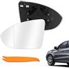 Suevut Vetro Specchietto Sinistro Compatibile con Golf 7 - Specchio Esterno Asferico Riscaldato con Piastra Di Supporto, Vetro Specchietto Lato Guida (Sinistro)