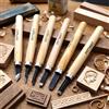 BullTek Set 6 Scalpelli Intaglio Legno Acciaio Carbonio - Kit Sgorbie Professionali per Scultura e Wood Carving, Utensili Affilati per Intagliare Legno Frutta Candele Argilla