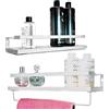 ONYXONE® set di 2 mensole da parete bianche in pregiato legno di pino, ideali per riporre e decorare/mensola per cucina, bagno e soggiorno, resistente al calore e all'umidità, con portasciugamani