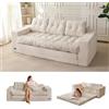 MAXYOYO Divano Letto da Pavimento, Larghezza 190 cm, con Cuscino, Pieghevole 2 in 1, 3 Posti con Funzione di Sonno, Superficie 101 x 196 cm, per Soggiorno, Camera da Letto, Lounge
