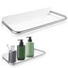 duozoanz Mensola Doccia Senza Foratura Mensola Bagno Porta Shampoo Doccia Porta Bagnoschiuma da Doccia Bianca 24×11×3,5 cm Accessori Bagno Senza Forare