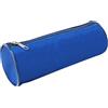 Waytex 931282 - Astuccio rotondo 21 cm, diametro 7,5 cm, tessuto blu tinta unita