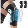 Kolamom 2 gomitiere XL per uomini e donne, traspiranti con anello in silicone - Design supportato a molla, antiscivolo, maglia 3D per sport e uso quotidiano, nero-grigio