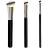 DAQIEPIN 3PCS Pennello da Trucco Pennell Fondotinta Pennello Correttore con Morbida Fibra Sintetica per Correttore Fondotinta Liquido Cremoso