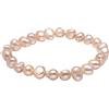 Treasure Bay Splendido braccialetto di perle d'acqua dolce barocche da 8 a 9 mm, per donne e ragazze (rosa)