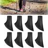 YUGUOLAN 8 bastoncini in gomma per nordic walking, per bastoncini da trekking, per bastoni da passeggio, protezione per asta per tutti i tipi di bastoni da trekking (10 mm)