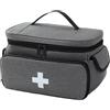 Vauki Borsa porta medicinali portatile, 28*19*16 cm, borsa di emergenza vuota con scomparti multipli, borsa farmaceutica da viaggio di grande capacità, borsa di emergenza impermeabile per scuola, viaggi e