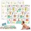 HuBorns - Tappeto Gioco Bambini 180x150 cm, Tappeto Cameretta Bambino Pieghevole e Reversible, Tappeto Gioco Neonato Impermeabile, Tappeto Bambini con Bordi Cuciti per Sicurezza Extra (Città L)