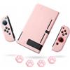 URYVAIW Custodia Protettiva Divisa per Switch - Cover Resistente ai Graffi - Custodia Agganciabile - Custodia Ergonomica con 4 Cappucci per Joystick Accessori per Nintendo Switch, Rosa Fiori di Ciliegio