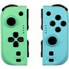Konix Coppia di controller Joypad per Nintendo Switch e Switch OLED - Compatibile con Nintendo Switch 2 - Autonomia 8 ore - Funzione vibrazione - Verde e blu