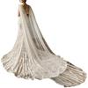 JDIEOQA Donne Tulle Cattedrale Pavimento-Lunghezza Matrimonio Spalla Imitazione Cristallo Ebreo Accessori Da Sposa Sognante