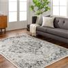 Livabliss Asmara Tappeto Vintage Tappeto Per Soggiorno, Corridoio, Cucina Tappeti Orientale, Classico, leggera Manutenzione Pelo Corto, Ampio 160x220 cm, Grigio, Nero e Bianco