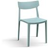 KONTE.DESIGN Set di 2 sedie ALTEA in polipropilene verde chiaro