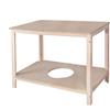 Mueblear Aranaz- Tavolo Camilla - Rettangolare - Legno di Faggio - Per Sala da Pranzo - Colore Sans Vernis - 130 x 75 x 75 cm